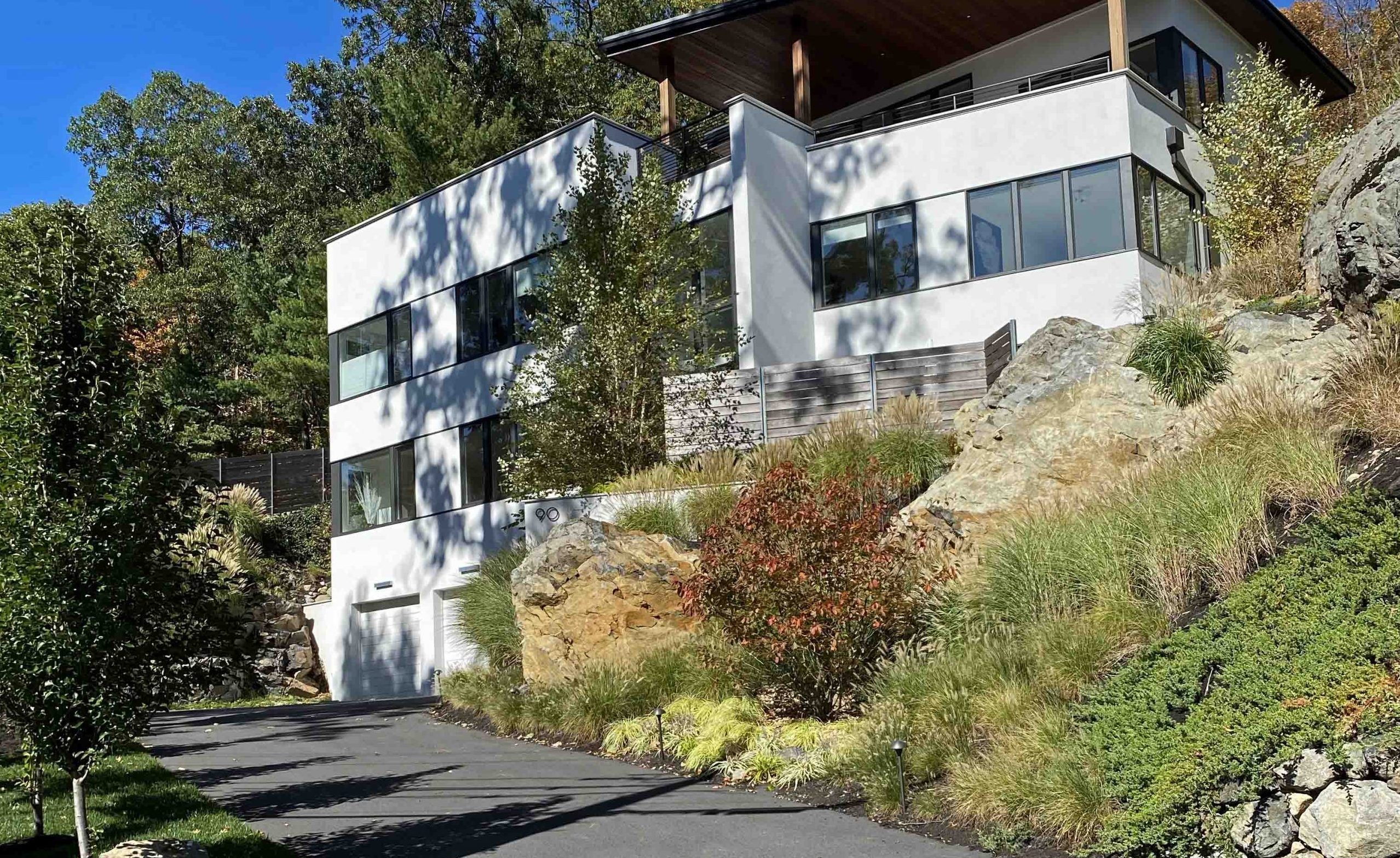 Modern Landscape Design Project This picture displays a modern house that we recently completed a landscape design project on!